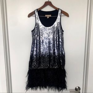 Michael Michael Kors Feather Sequin Dress